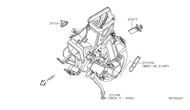 2009 Nissan Titan Heater & Blower Unit Diagram 1