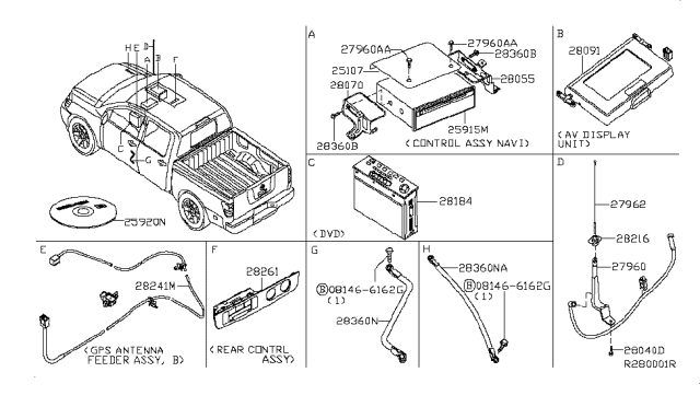 2005 Nissan Titan Audio & Visual Diagram 2