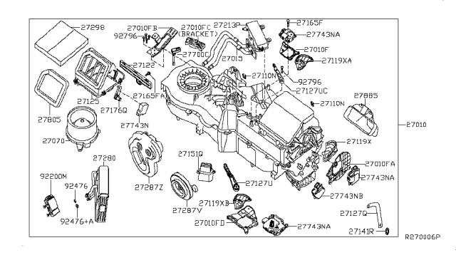 2007 Nissan Titan Heater & Blower Unit Diagram 3