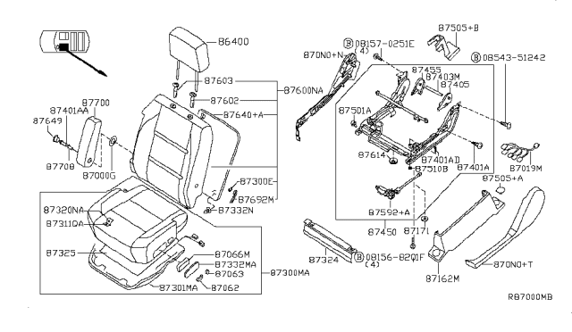 2011 Nissan Titan Front Seat Diagram 7