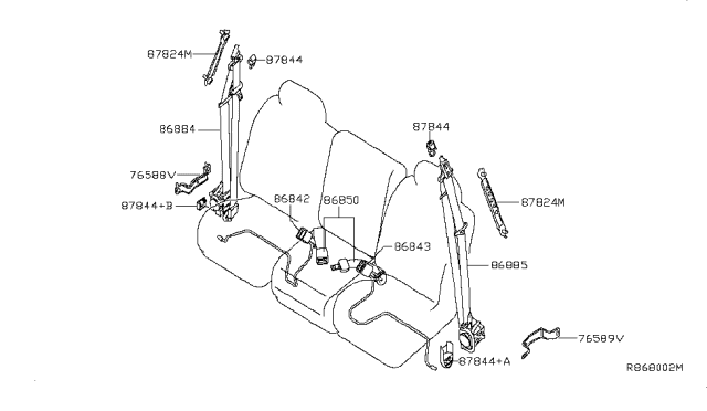 2013 Nissan Titan Front Seat Belt Diagram 3