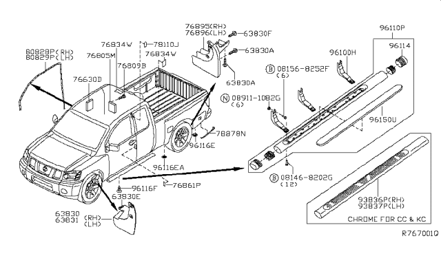 2006 Nissan Titan Body Side Fitting Diagram 4