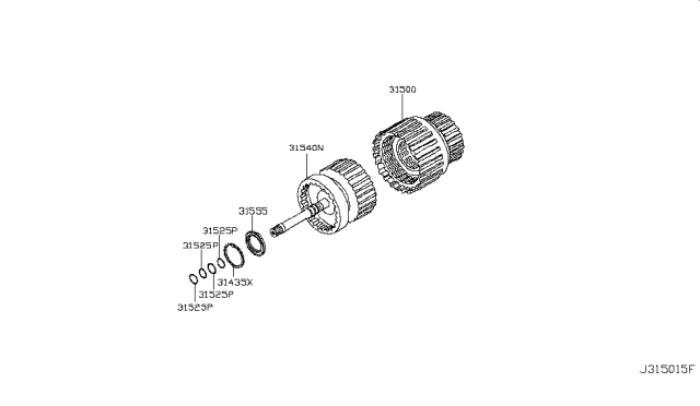 2009 Nissan Titan Clutch & Band Servo Diagram 1