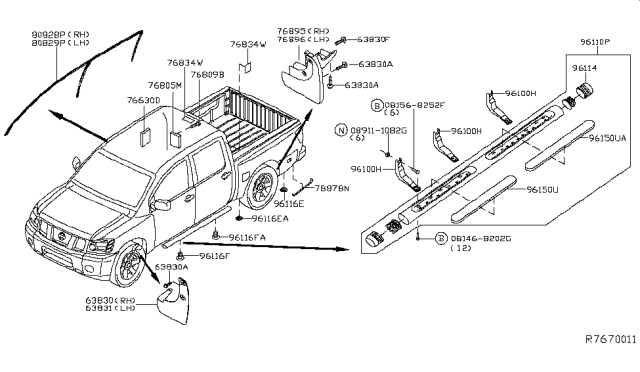 2004 Nissan Titan Body Side Fitting Diagram 1