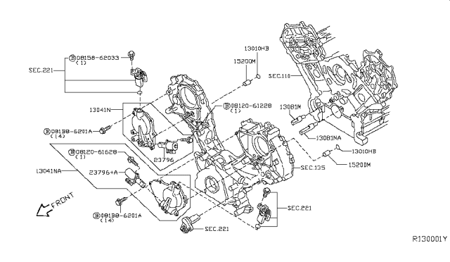 2008 Nissan Titan Valve Assembly-SOLENOID,Valve Timing Control Diagram for 23796-ZE00A