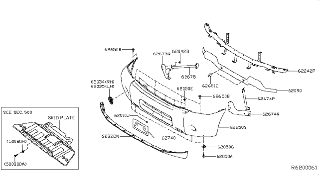 2014 Nissan Titan Spoiler-Aero Diagram for 62822-9FM0A