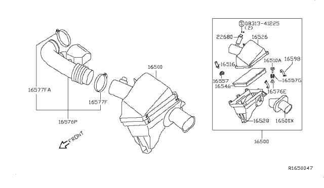 2008 Nissan Titan Air Cleaner Diagram 1