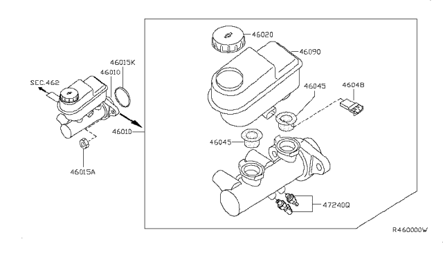 2008 Nissan Titan Brake Master Cylinder Diagram