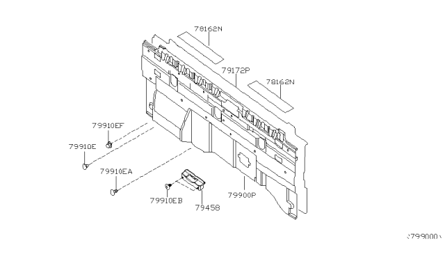 2004 Nissan Titan Damper-Side Driver Diagram for 78162-3S500