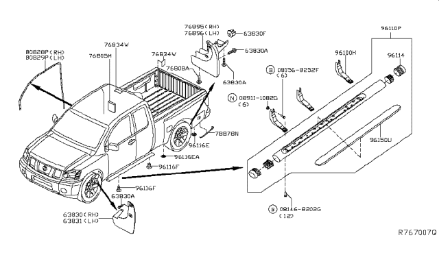 2014 Nissan Titan Body Side Fitting Diagram 1