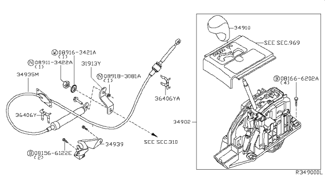 2011 Nissan Titan Auto Transmission Control Device Diagram