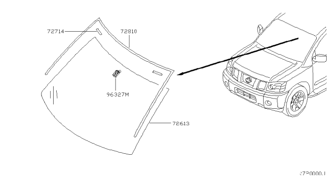 2015 Nissan Titan Front Windshield Diagram