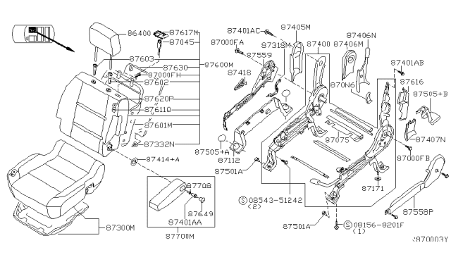 2005 Nissan Titan Front Seat Diagram 11