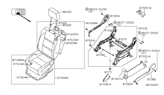 2011 Nissan Titan Front Seat Diagram 4