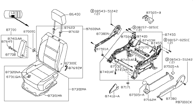 2011 Nissan Titan Front Seat Diagram 5