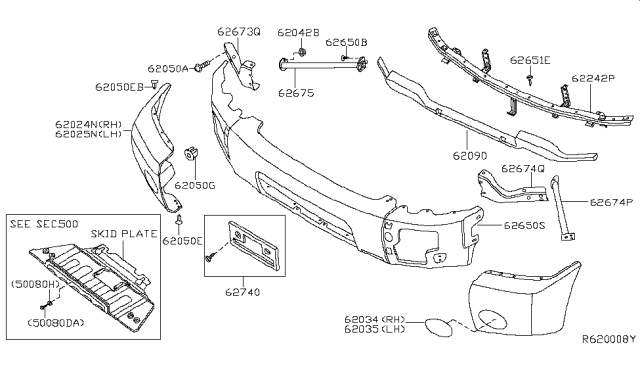 2012 Nissan Titan Front Bumper Diagram 6