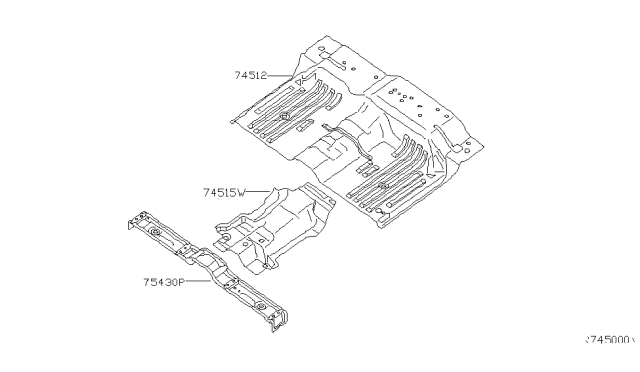 2011 Nissan Titan Floor Panel (Rear) Diagram