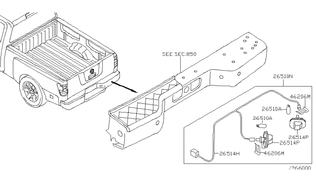 2009 Nissan Titan Licence Plate Lamp Diagram 1