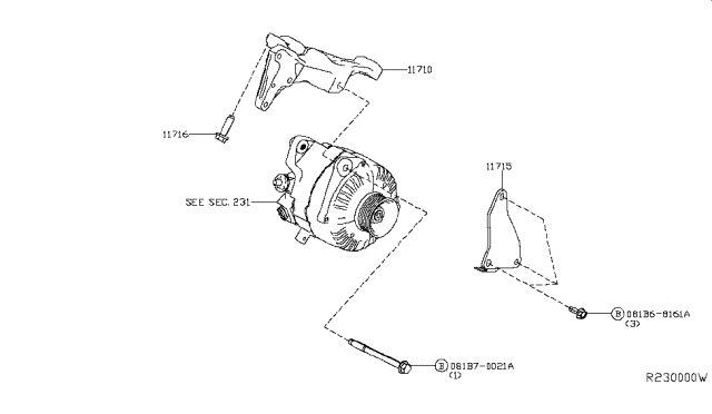 2015 Nissan Titan Alternator Fitting Diagram