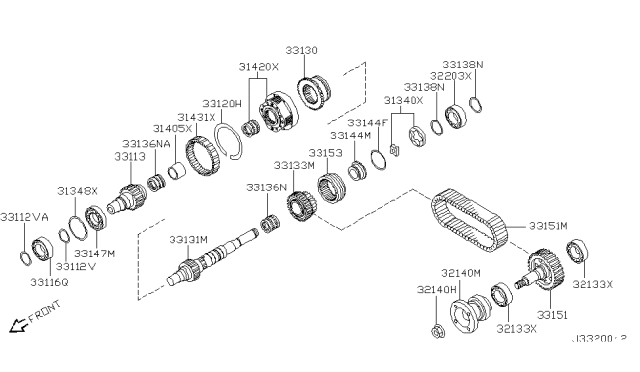 2005 Nissan Titan Transfer Gear Diagram