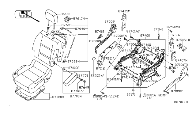 2015 Nissan Titan Front Seat Diagram 8