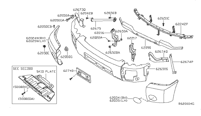 2009 Nissan Titan Front Bumper Diagram 2