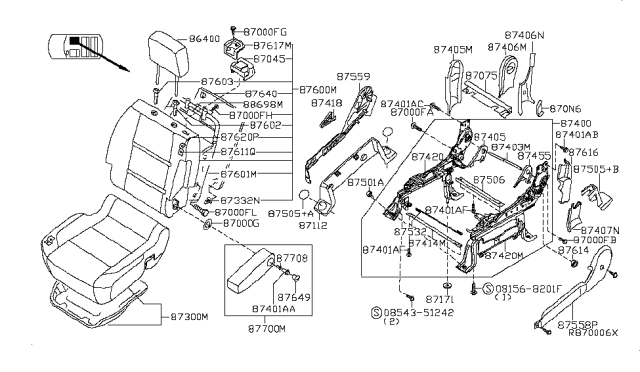 2004 Nissan Titan Front Seat Diagram 12