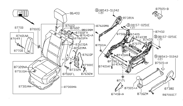 2006 Nissan Titan Front Seat Diagram 3