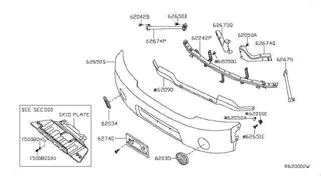 2004 Nissan Titan Front Bumper Diagram 2