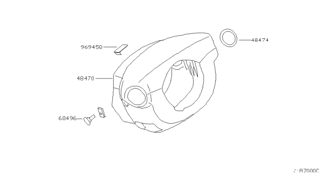 2004 Nissan Titan Steering Column Shell Cover Diagram 1