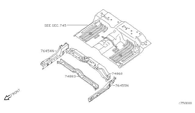 2015 Nissan Titan Member & Fitting Diagram