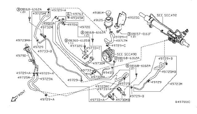 2015 Nissan Titan Power Steering Piping Diagram