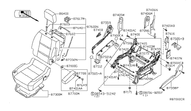 2011 Nissan Titan Front Seat Diagram 10