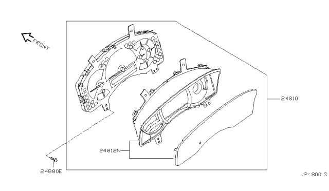 2004 Nissan Titan Instrument Meter & Gauge Diagram 1