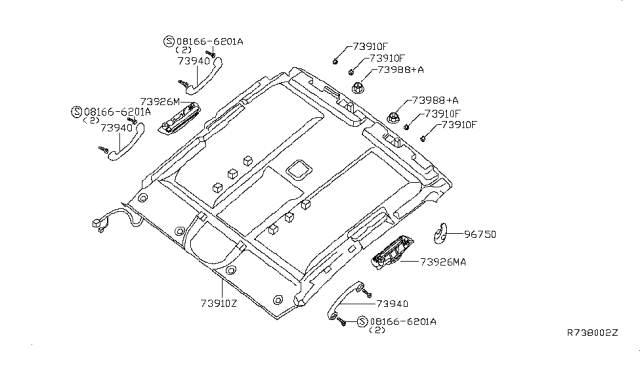 2007 Nissan Titan Roof Trimming Diagram 3