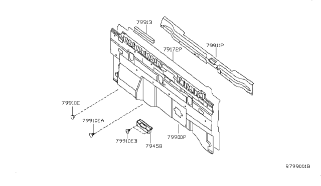 2008 Nissan Titan Clip Diagram for 01553-0113U