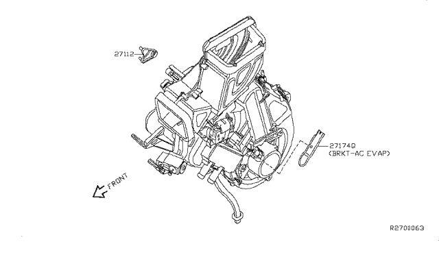 2010 Nissan Titan Heater & Blower Unit Diagram 3