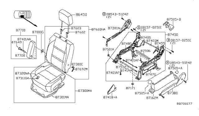 2004 Nissan Titan Front Seat Diagram 6