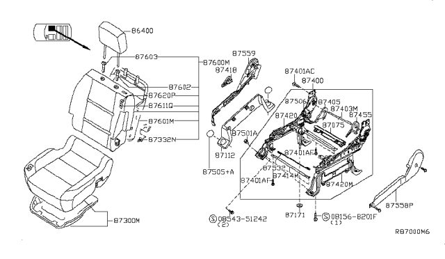 2011 Nissan Titan Front Seat Diagram 8