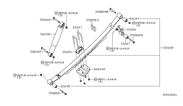 2006 Nissan Titan Rear Suspension Diagram