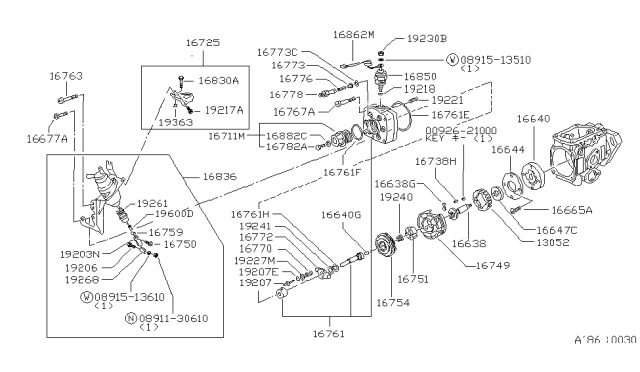 1981 Nissan Datsun 810 O'Ring Diagram for 16784-V0700