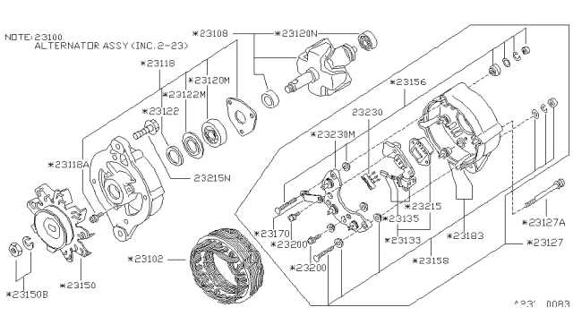 1981 Nissan Datsun 810 Alternator Diagram 1