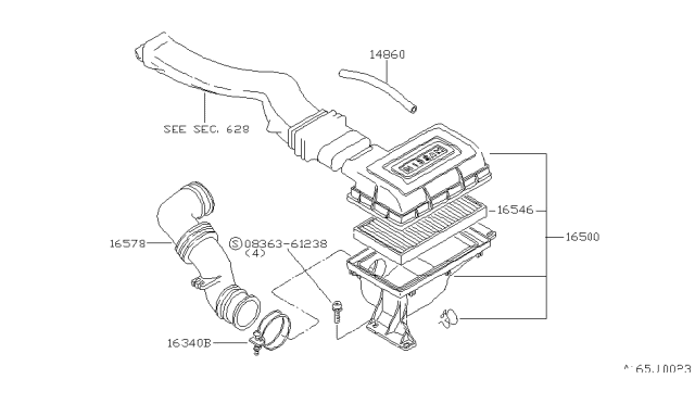 1983 Nissan Datsun 810 Air Cleaner Diagram 3