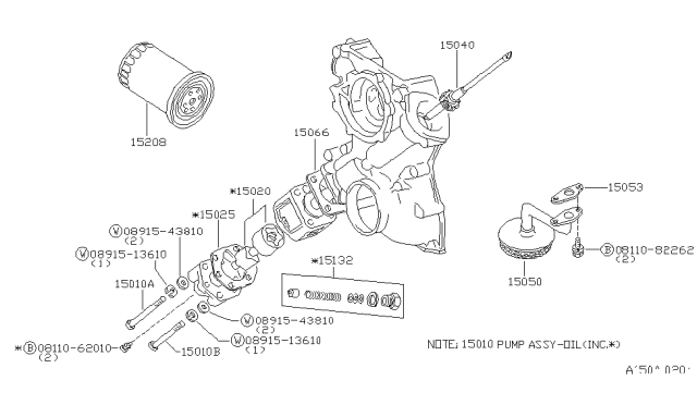 1981 Nissan Datsun 810 Lubricating System Diagram 1