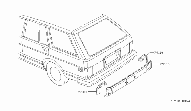 1984 Nissan Datsun 810 Rear,Back Panel & Fitting Diagram 2