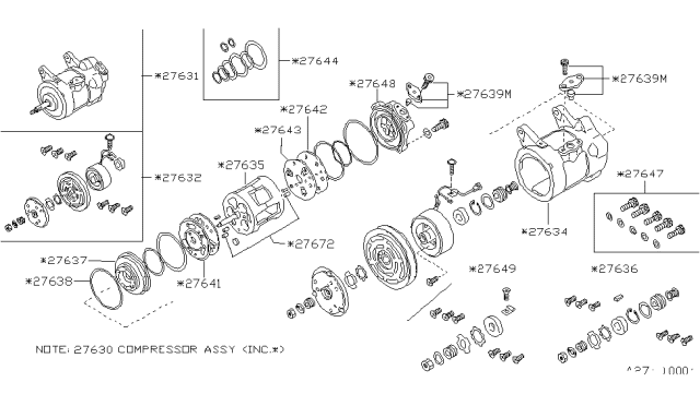 1984 Nissan Datsun 810 Compressor Diagram 2