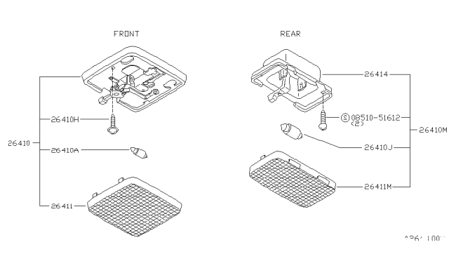 1981 Nissan Datsun 810 Body-Lamp Diagram for 26412-22900