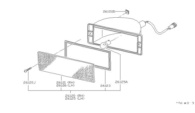 1982 Nissan Datsun 810 Front Combination Lamp Diagram