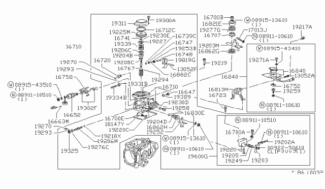 1982 Nissan Datsun 810 Washer-Spring Diagram for 08915-13610