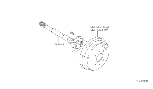 1982 Nissan Datsun 810 Shaft Rear Axel Diagram for 38162-W1000